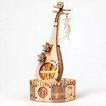 3D Wooden Puzzle Pipa Music Box Kit - DIY Chinese Lute Desk Decor