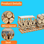 Wooden Barrel Wagon Construction Model Kit