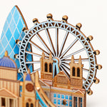 3D Wooden Puzzle London Walk Music Box Kit - DIY Wind-Up City Decor Gift