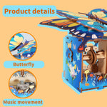 Colorful Butterfly Wooden Music Box Kit