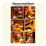 DIY Book Nook Kit – Chinese Food Street | LED Night-Market Scene