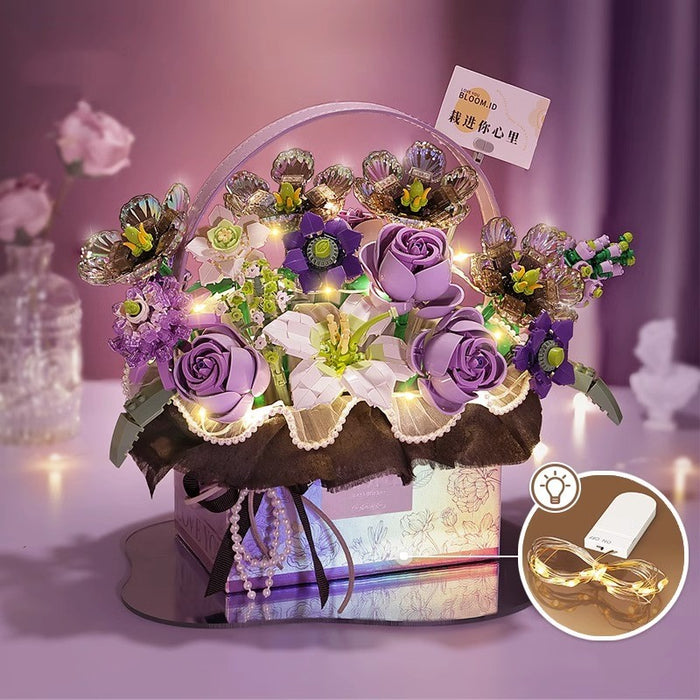 Flower Bouquet Building Block Display Kit