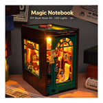 DIY Book Nook Kit – Magic Notebook | LED Wooden Magic Study Diorama