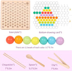 Wooden Pegboard Color Sorting and Pattern Set