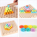 Wooden Pegboard Color Sorting and Pattern Set