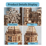 Big Ben Wooden Model Kit with Desktop Clock