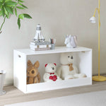 White Open Toy and Book Storage Organizer