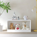 White Open Toy and Book Storage Organizer