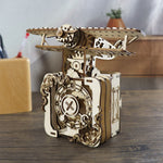 Wooden Airplane Music Box Construction Kit