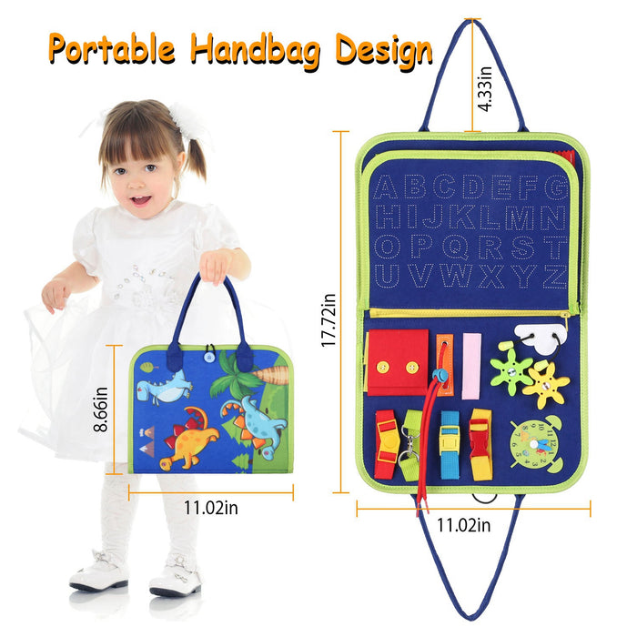 Portable Fabric Busy Board Activity Book