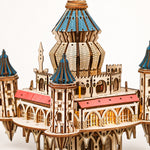 3D Wooden Puzzle Castle in the Sky Music Box – DIY Vintage Castle Decor