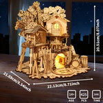 Illuminated Wooden Tree House Construction Kit