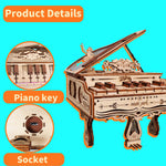 Wooden Piano Music Box Construction Kit