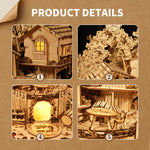 Wooden Tree House Model Kit with Lights