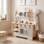 Wooden Play Kitchen with Oven and Sink