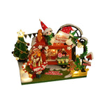 DIY Book Nook Kit – Christmas Car House | LED Holiday Miniature Scene