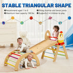 Wooden Triangle and Arch Playground with Reversible Ramp