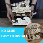Wooden Whale Music Box Model Kit