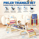 Wooden Triangle and Arch Playground with Reversible Ramp