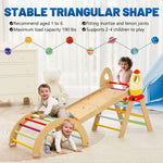 Foldable Wooden Triangle and Arch Climbing Set