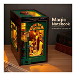 DIY Book Nook Kit – Magic Notebook | LED Wooden Magic Study Diorama