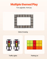 56-Piece Magnetic Road Tile Building Set
