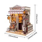 Florist Shop Miniature Book Nook Kit with Lights