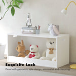 White Open Toy and Book Storage Organizer