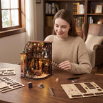 Library Study Miniature Book Nook Kit with Lights