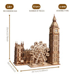 Big Ben Wooden Model Kit with Desktop Clock