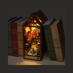 DIY Book Nook Kit – Carefree Days | Tall Glowing Wooden Room Kit