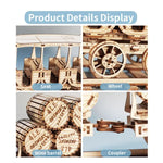 Wooden Wagon with Barrels Model Kit