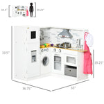Corner Play Kitchen with Washing Machine and Ice Maker