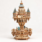 3D Wooden Puzzle Castle in the Sky Music Box – DIY Vintage Castle Decor