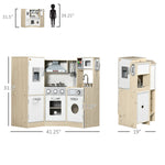 Large Corner Wooden Kitchen Playset with Cooking Accessories