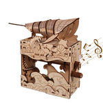 Wooden Whale Music Box Model Kit