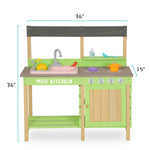 Outdoor Wooden Mud Kitchen with Water Play Sink