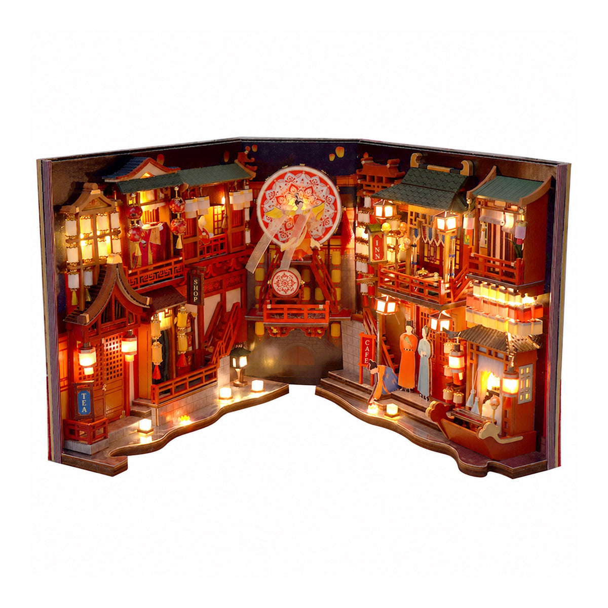 DIY Book Nook Kit – Tang Dynasty Chronicles | Imperial Street Diorama