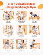 Wooden Indoor Playground with Slide and Swing