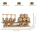 Wooden Wagon with Barrels Model Kit