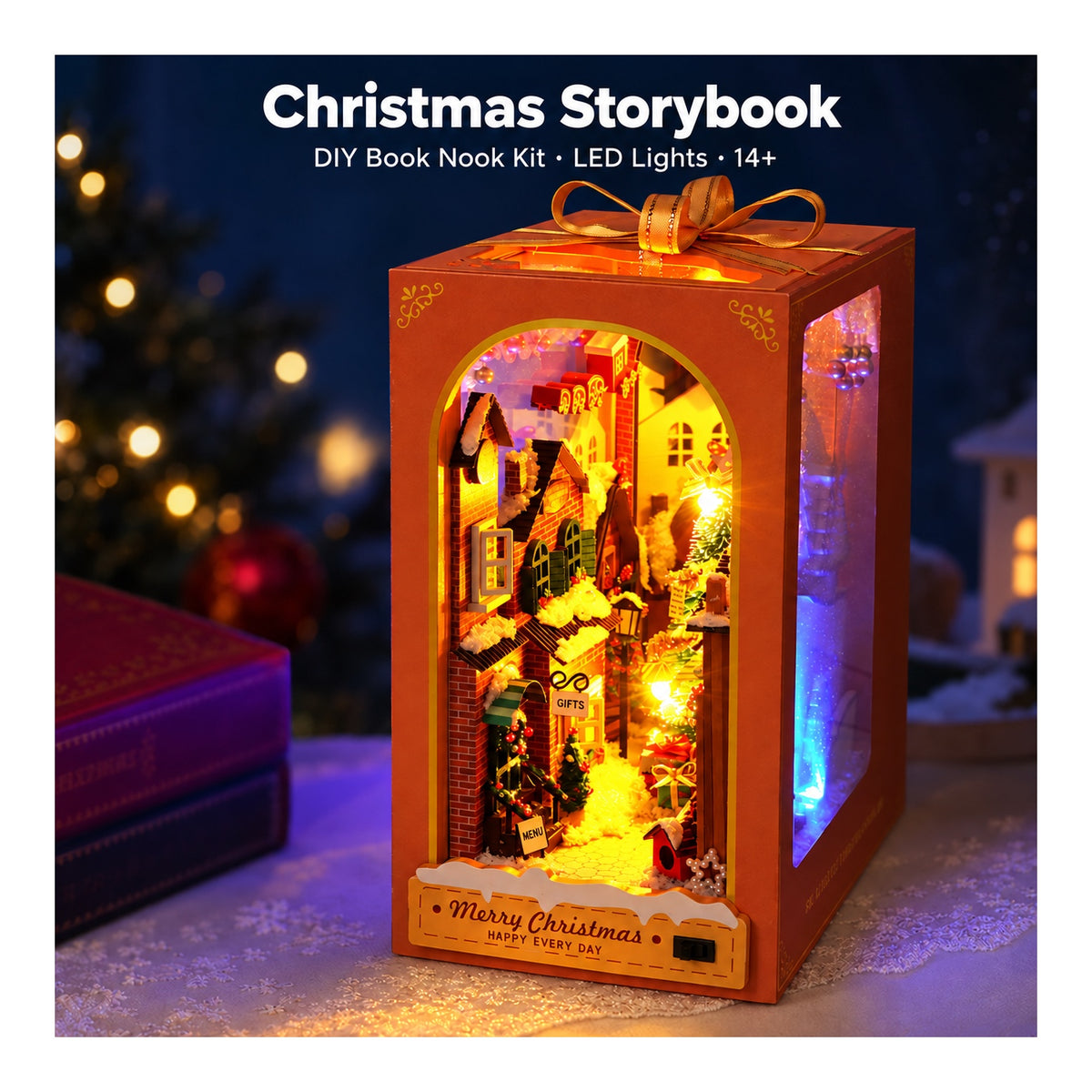 DIY Book Nook Kit – Christmas Storybook | Festive Miniature Book Build