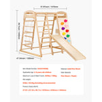 Wooden Indoor Jungle Gym with Climbing Wall