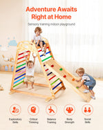 Wooden Climbing Frame with Slide and Rings