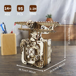 Wooden Airplane Music Box Construction Kit