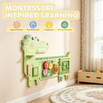Green Dinosaur Wall-Mounted Activity Board