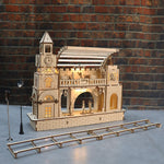 Wooden Railway Station Construction Model Kit
