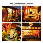 DIY Book Nook Kit – Mini Cherry Blossom Courtyard | LED Sakura Book Nook