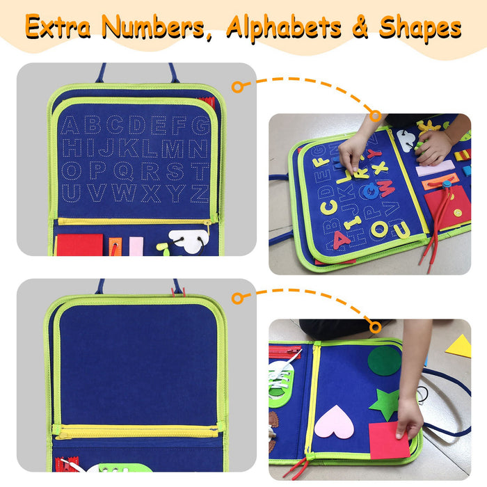 Portable Fabric Busy Board Activity Book