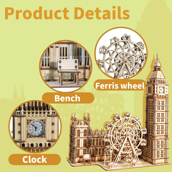 Big Ben Wooden Clock Construction Kit