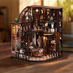 Library Study Miniature Book Nook Kit with Lights